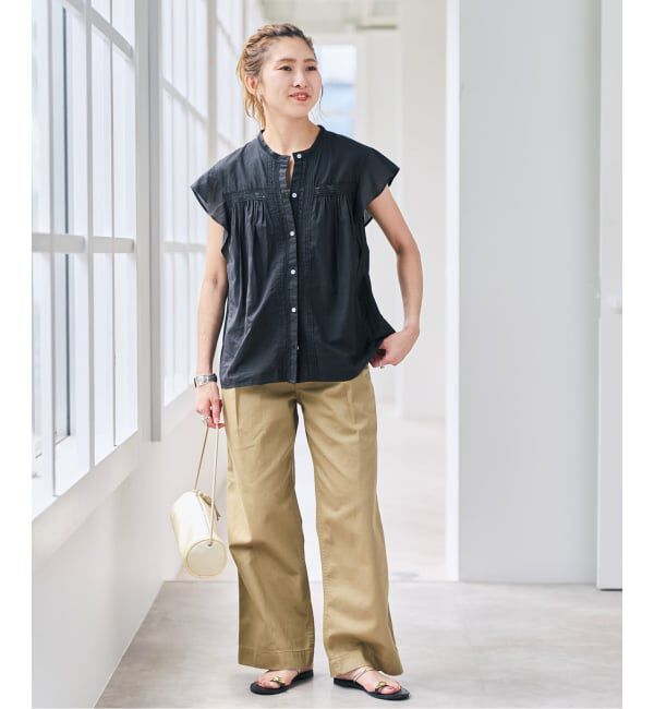 Spick and Span「フリルスリーブレースブラウス」|シャツ・ブラウス|