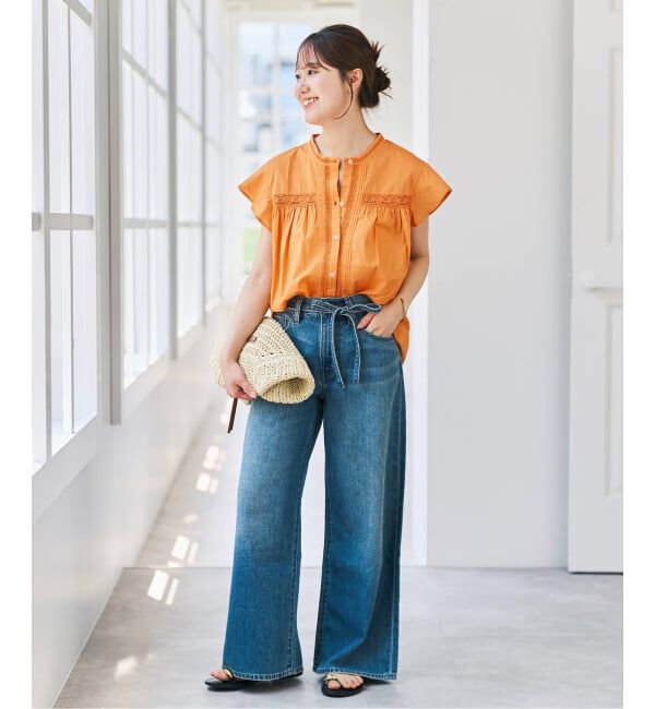 Spick and Span「フリルスリーブレースブラウス」|シャツ・ブラウス|