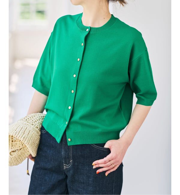 Spick and Span「《WEB限定 / 追加》ショートスリーブカーディガン」|カーディガン|