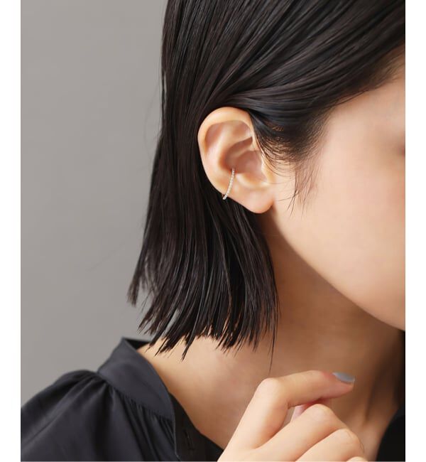 Lilas by Spick&Span「オーバルダイヤエタニティーイヤーカフ K10（片耳）」|イヤーカフ|