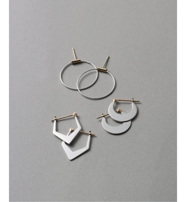 Spick and Span「《WEB限定》【SAMH by LILAS】プレートフープピアス SV（両耳）」|ピアス|