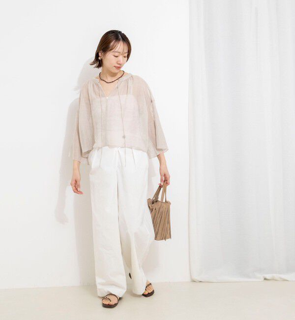 NOLLEY'S「【一部WEB限定サイズ】《撥水》ウォッシャブル撥水ワイドラップパンツ」|その他|