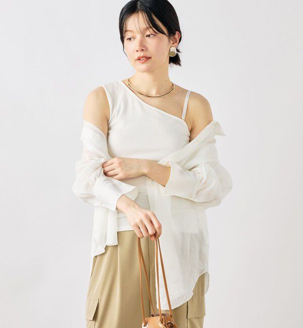 NOLLEY'S sophi「ウォッシャブルカップ付ワンショルタンクトップ」|タンクトップ|