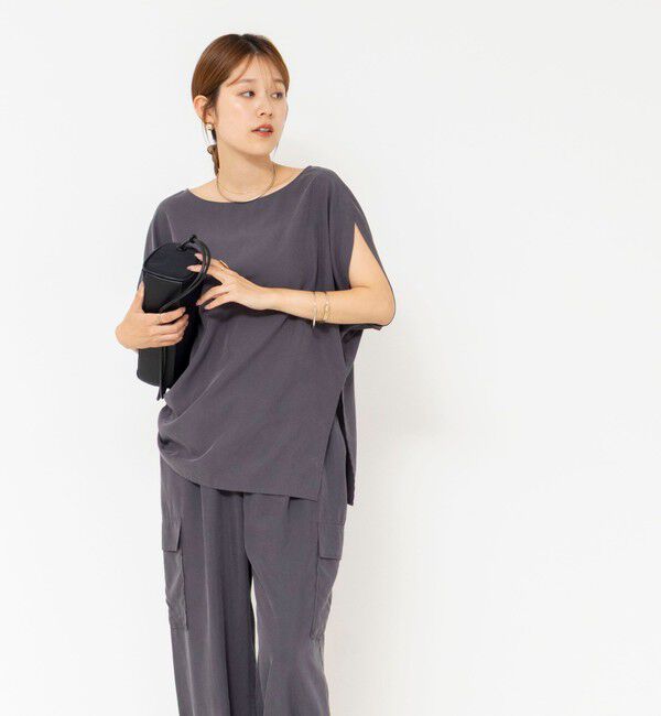 NOLLEY'S「《セットアップ対応》ウォッシャブルサンドウォッシュアシメブラウス」|シャツ・ブラウス|