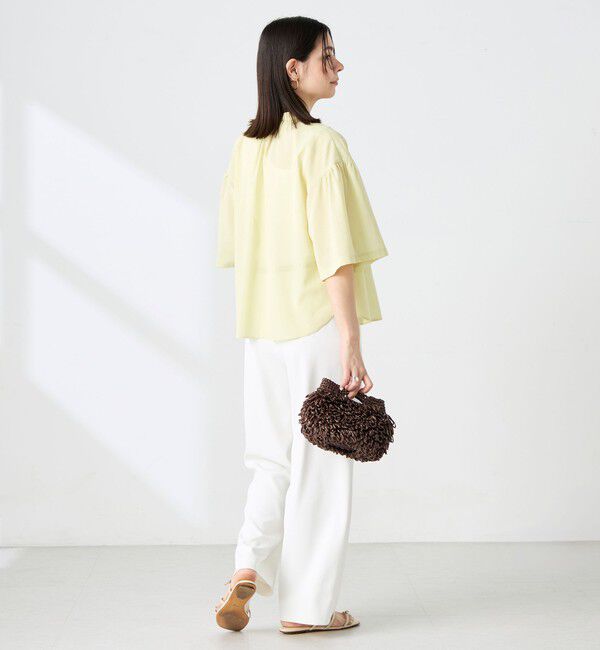 NOLLEY'S「【BECシリーズ】ウォッシャブル袖2ＷAYシアーボイルブラウス」|シャツ・ブラウス|