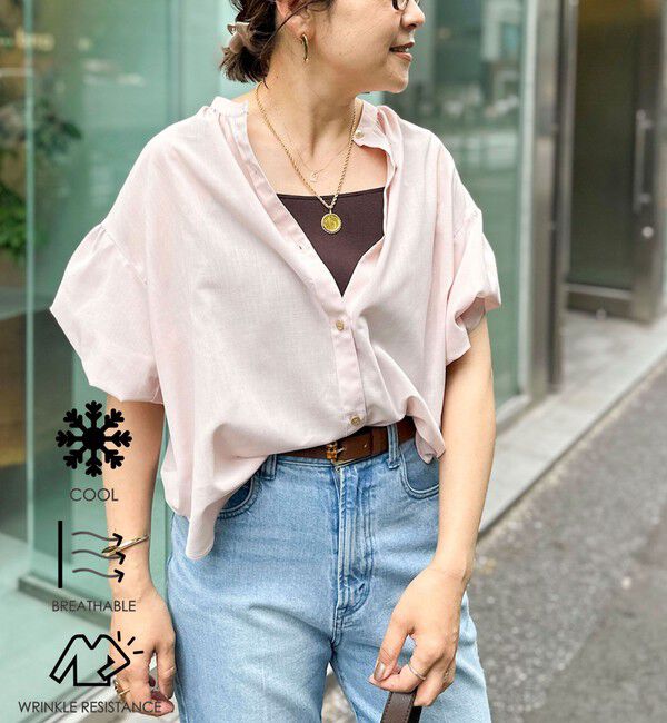 NOLLEY'S「【BECシリーズ】ウォッシャブル袖2ＷAYシアーボイルブラウス」|シャツ・ブラウス|ベビーピンク