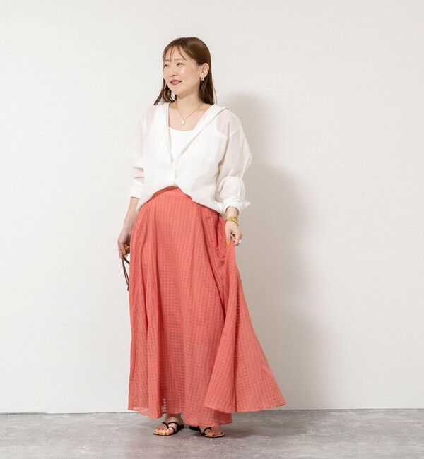 NOLLEY'S sophi「【WALANCE/ワランス】natural dye sheer cotton check flare スカート」|スカート|