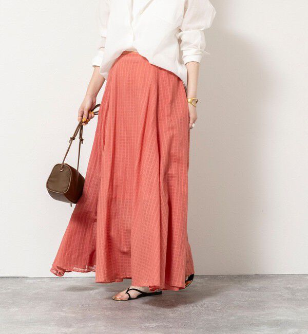 NOLLEY'S sophi「【WALANCE/ワランス】natural dye sheer cotton check flare スカート」|スカート|