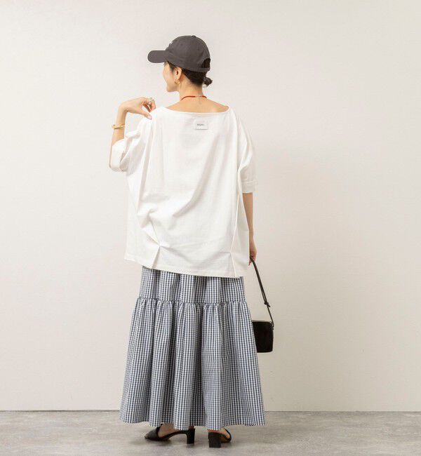 MAQWEL「【MAQWEL/マクウェル】ウォッシャブルバックタックオーバーＴ」|Tシャツ・カットソー|