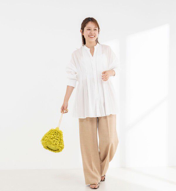 NOLLEY'S「【WEB＆一部店舗限定】【BECシリーズ】綿ボイルピンタックオーバーシャツ」|シャツ・ブラウス|