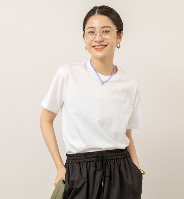 MAQWEL「【MAQWEL/マクウェル】ウォッシャブルコンパクトコーマＴシャツ」|Tシャツ・カットソー|