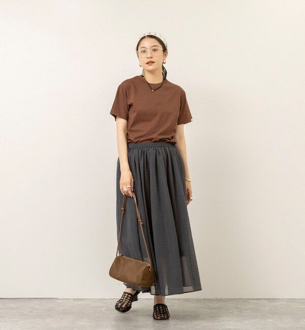 MAQWEL「【MAQWEL/マクウェル】ウォッシャブルコンパクトコーマＴシャツ」|Tシャツ・カットソー|