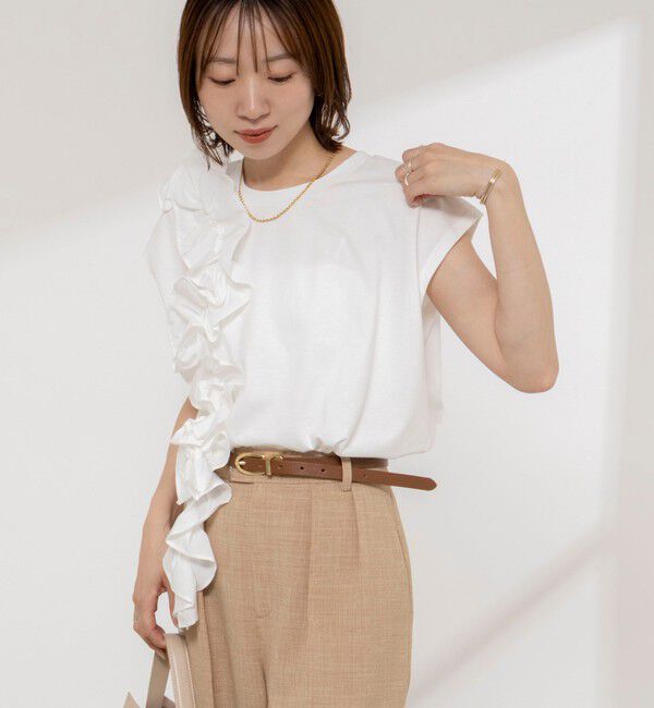 NOLLEY'S「【WEB限定】フリルTシャツ」|Tシャツ・カットソー|