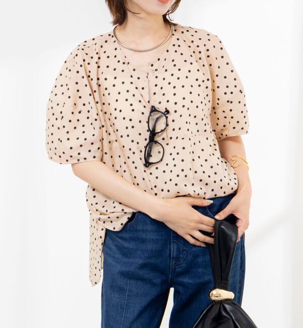 Rie Miller「《接触冷感》ウォッシャブルキャップスリーブプルオーバー」|シャツ・ブラウス|