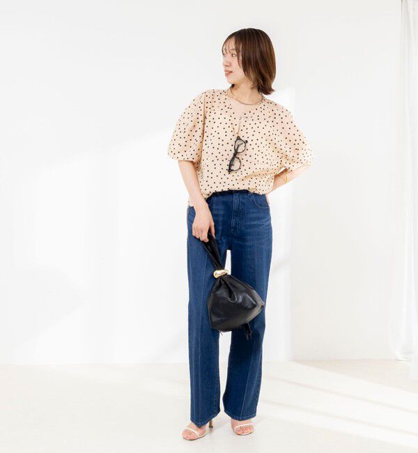 Rie Miller「《接触冷感》ウォッシャブルキャップスリーブプルオーバー」|シャツ・ブラウス|