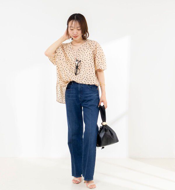 Rie Miller「《接触冷感》ウォッシャブルキャップスリーブプルオーバー」|シャツ・ブラウス|