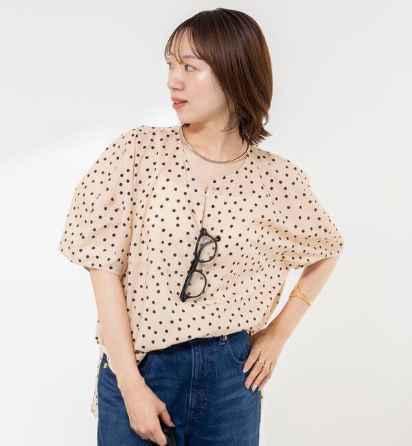 Rie Miller「《接触冷感》ウォッシャブルキャップスリーブプルオーバー」|シャツ・ブラウス|