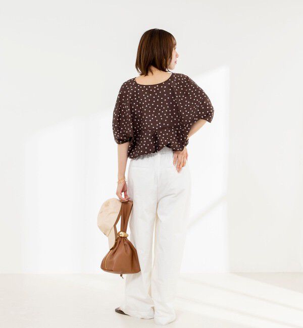 Rie Miller「《接触冷感》ウォッシャブルキャップスリーブプルオーバー」|シャツ・ブラウス|