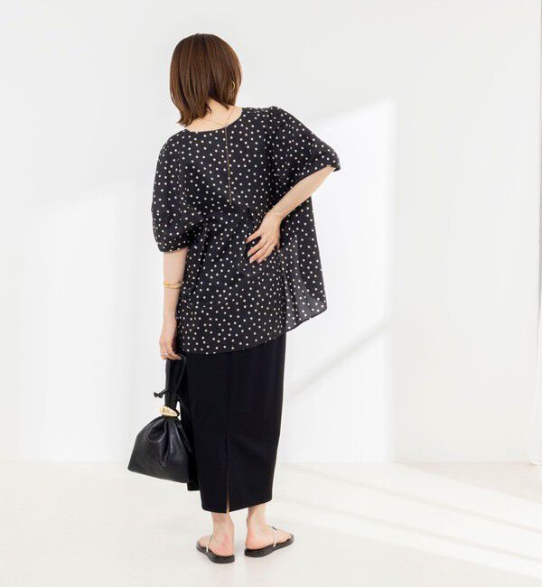 Rie Miller「《接触冷感》ウォッシャブルキャップスリーブプルオーバー」|シャツ・ブラウス|