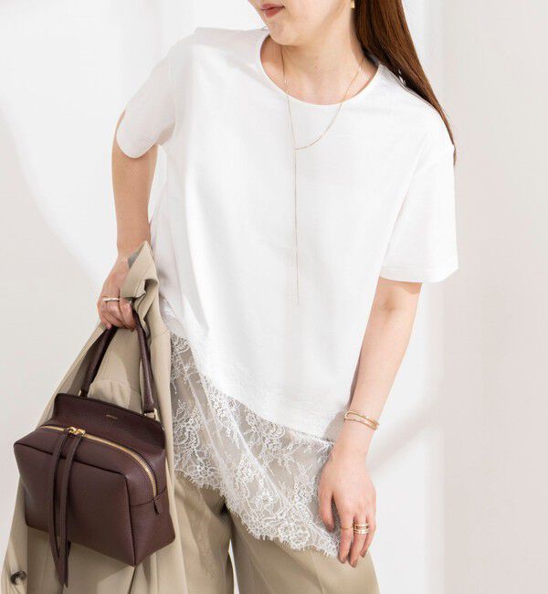NOLLEY'S sophi「【BECシリーズ】ウォッシャブル裾レースイレヘムＴシャツ」|Tシャツ・カットソー|