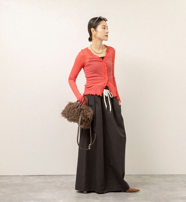MAQWEL「【MAQWEL/マクウェル】メローフリリーカーディガン」|カーディガン|