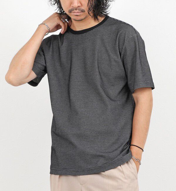 NOLLEY'S goodman「【BECシリーズ】立体ボーダーTシャツ」|Tシャツ・カットソー|ブラック系その他