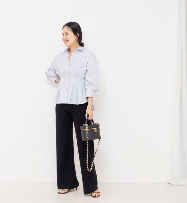 NOLLEY'S sophi「【一部WEB限定カラー】ウォッシャブルウエストタックストレッチシャツ」|シャツ・ブラウス|