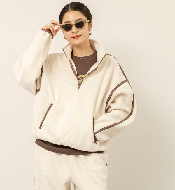 MAQWEL「【MAQWEL/マクウェル】《セットアップ対応》配色フリースプルオーバー」|Tシャツ・カットソー|