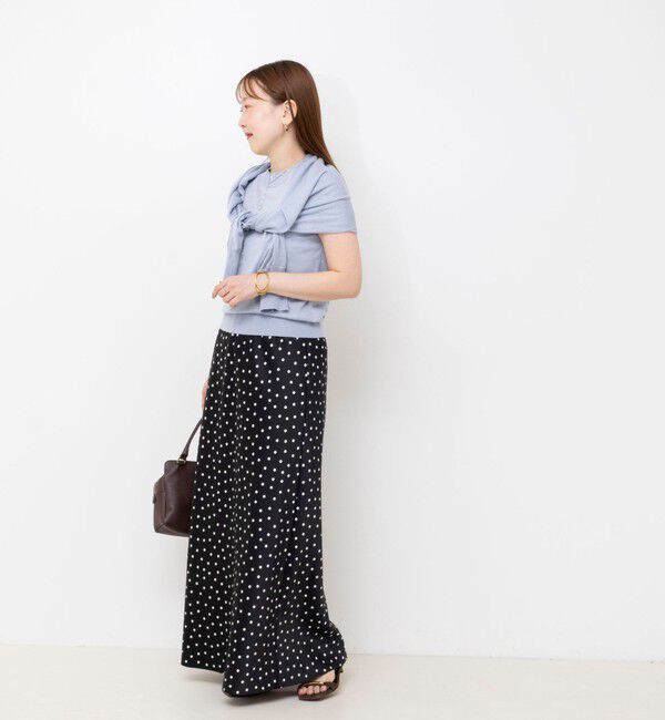 NOLLEY'S sophi「ウォッシャブルドットサテンナロースカート」|スカート|