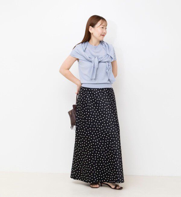 NOLLEY'S sophi「ウォッシャブルドットサテンナロースカート」|スカート|