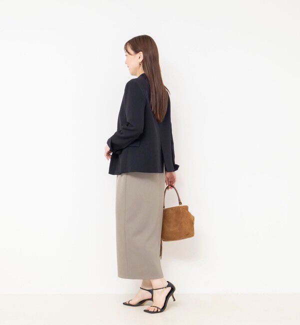 NOLLEY'S sophi「《セットアップ対応》ウォッシャブルダブルクロスノーカラージャケット」|ノーカラージャケット|