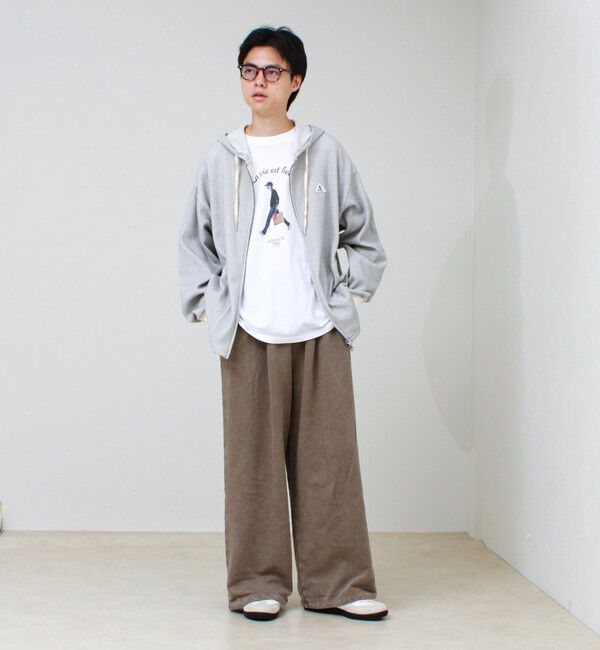 GLOSTER「【GEVACO/ゲバコ】ジップアップワッフルフーディー」|パーカー|