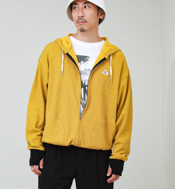 GLOSTER「【GEVACO/ゲバコ】ジップアップワッフルフーディー」|パーカー|