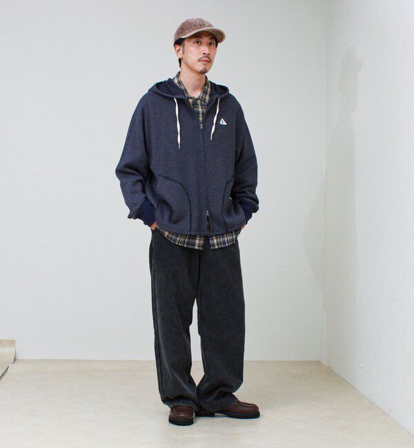 GLOSTER「【GEVACO/ゲバコ】ジップアップワッフルフーディー」|パーカー|