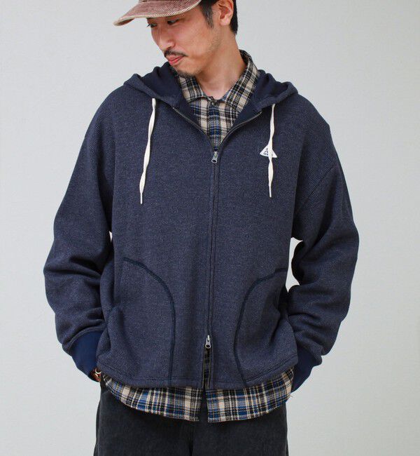 GLOSTER「【GEVACO/ゲバコ】ジップアップワッフルフーディー」|パーカー|