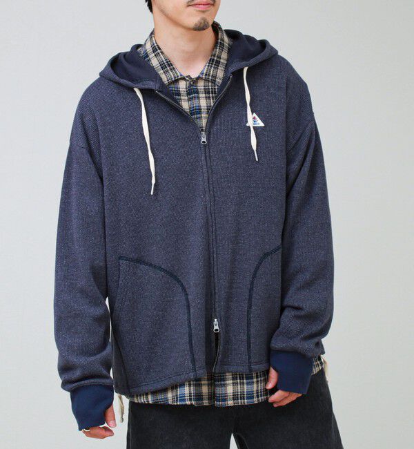 GLOSTER「【GEVACO/ゲバコ】ジップアップワッフルフーディー」|パーカー|