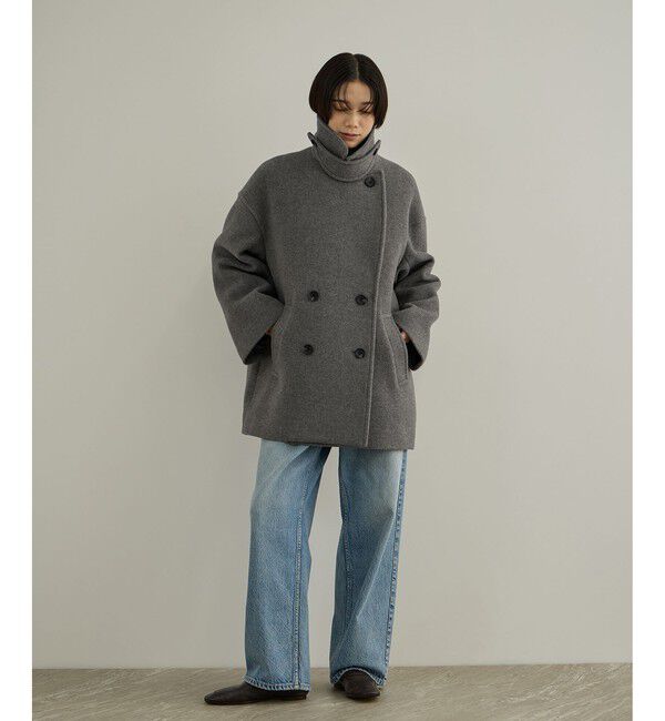 SALON adam et rope'「【WEB限定】FABRICA ダブルクロスPコート」|ピーコート|