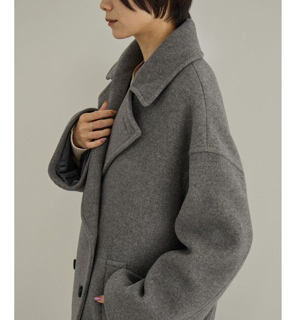 SALON adam et rope'「【WEB限定】FABRICA ダブルクロスPコート」|ピーコート|