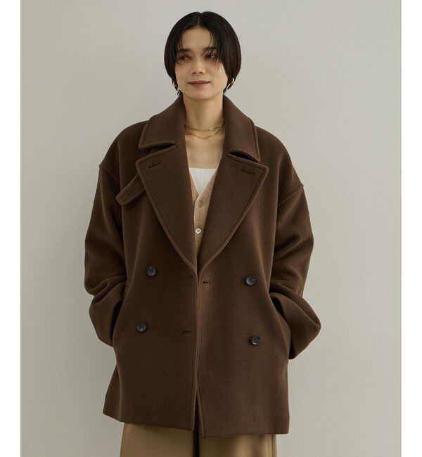 SALON adam et rope'「【WEB限定】FABRICA ダブルクロスPコート」|ピーコート|