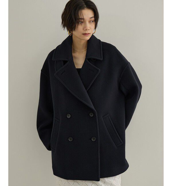 SALON adam et rope'「【WEB限定】FABRICA ダブルクロスPコート」|ピーコート|