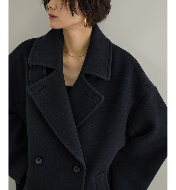 SALON adam et rope'「【WEB限定】FABRICA ダブルクロスPコート」|ピーコート|
