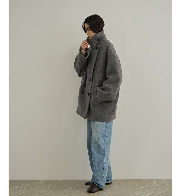 SALON adam et rope'「【WEB限定】FABRICA ダブルクロスPコート」|ピーコート|