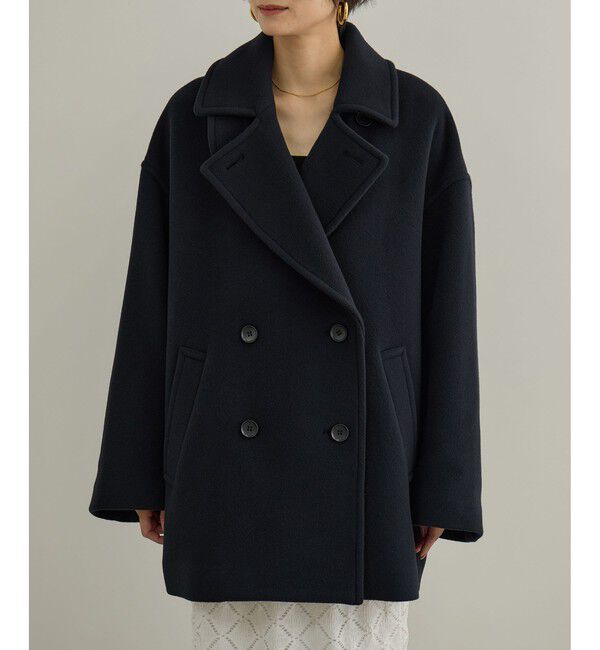 SALON adam et rope'「【WEB限定】FABRICA ダブルクロスPコート」|ピーコート|