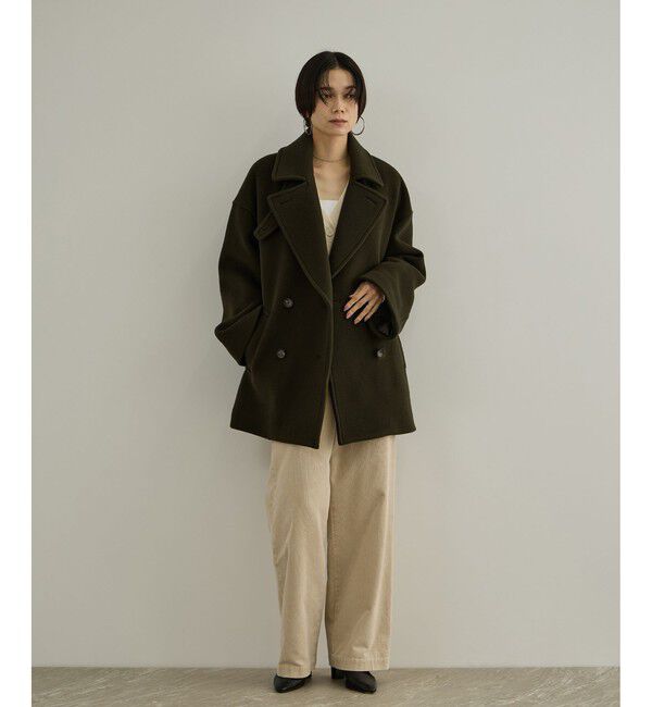 SALON adam et rope'「【WEB限定】FABRICA ダブルクロスPコート」|ピーコート|