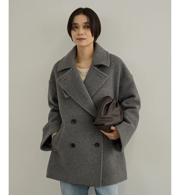SALON adam et rope'「【WEB限定】FABRICA ダブルクロスPコート」|ピーコート|