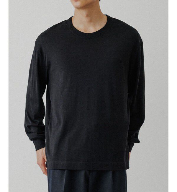 ADAM ET ROPE'「【NIKKE】ウール天竺 ロングスリーブ ニットTシャツ」|Tシャツ・カットソー|