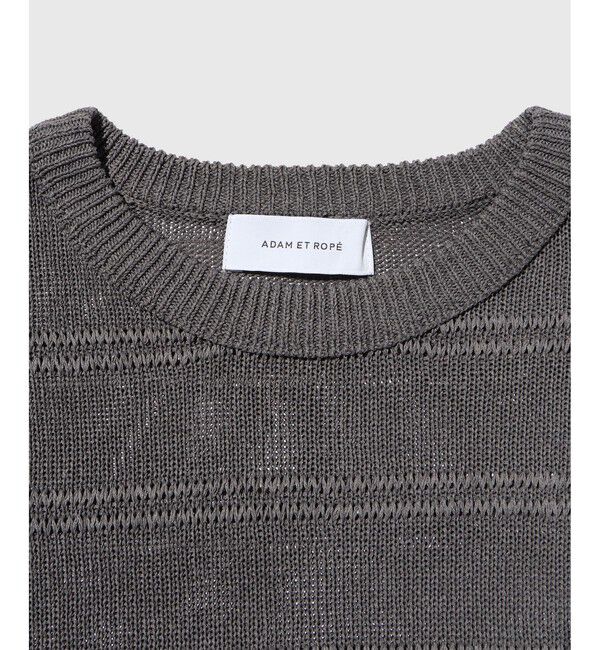 ADAM ET ROPE'「シアーボーダーニットTEE」|Tシャツ・カットソー|