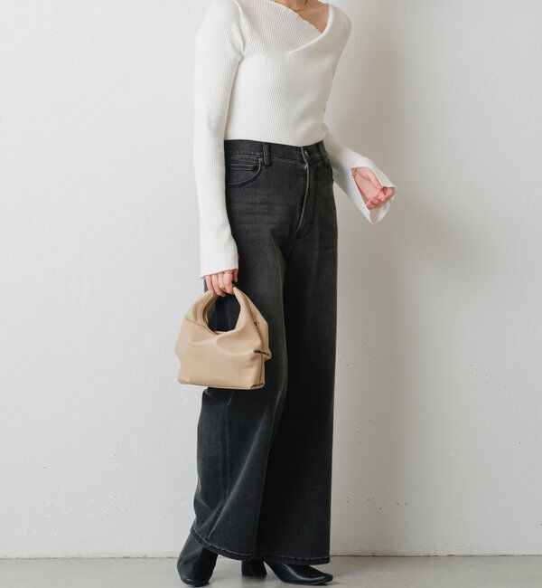 「【伸縮性があるデニム/5サイズ展開】リラックススーパーワイドデニム」|デニム|