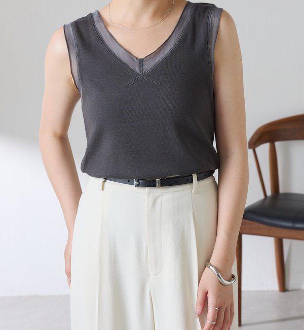  「Vネックタンクトップ」|Tシャツ・カットソー|