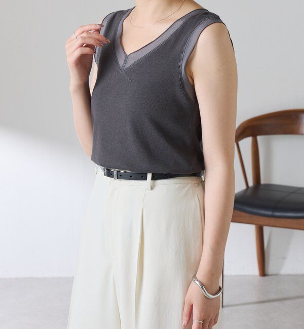  「Vネックタンクトップ」|Tシャツ・カットソー|